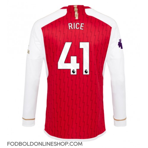 Arsenal Declan Rice #41 Hjemmebanetrøje 2023-24 Langærmet